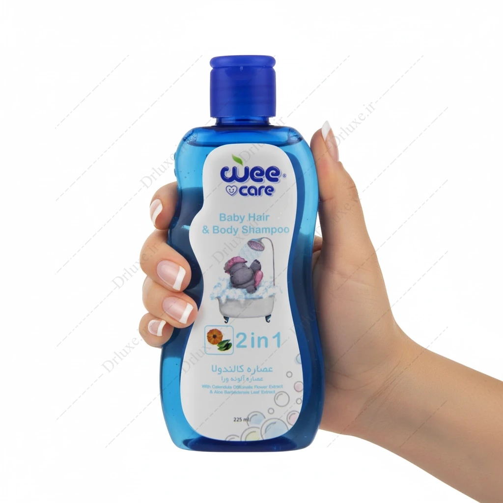 شامپو سر و بدن کودک وی کر حاوی کالاندولا و آلوئه ورا